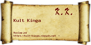 Kult Kinga névjegykártya
